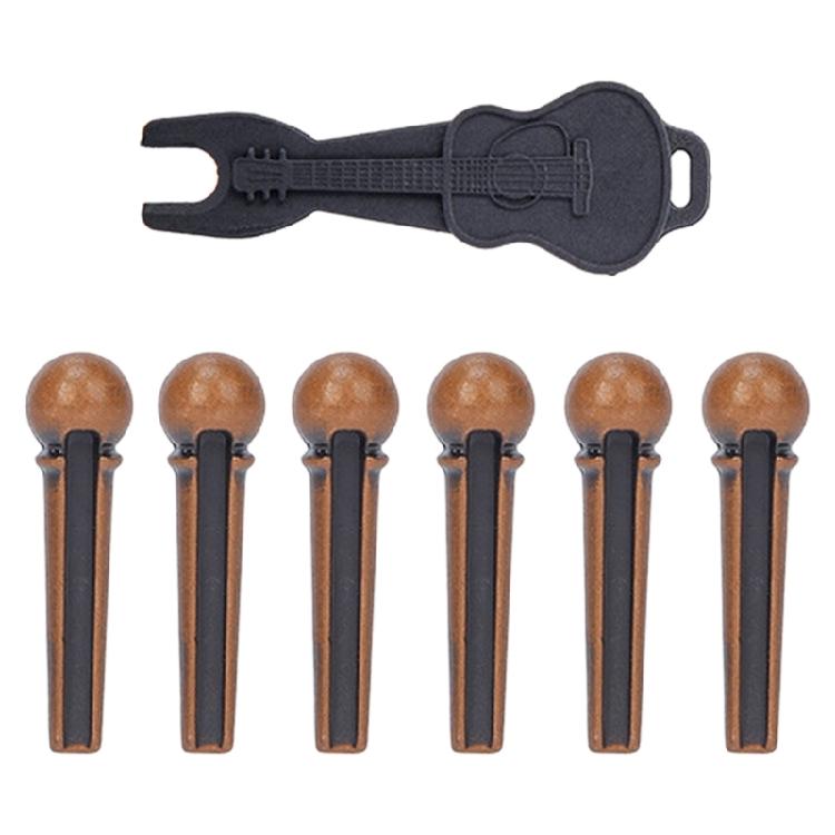 Acoustic Guitar Bridge Pins with Bridge Pin Puller Set String Nail Remover Extractor Tool Guitar Accessories Enduring