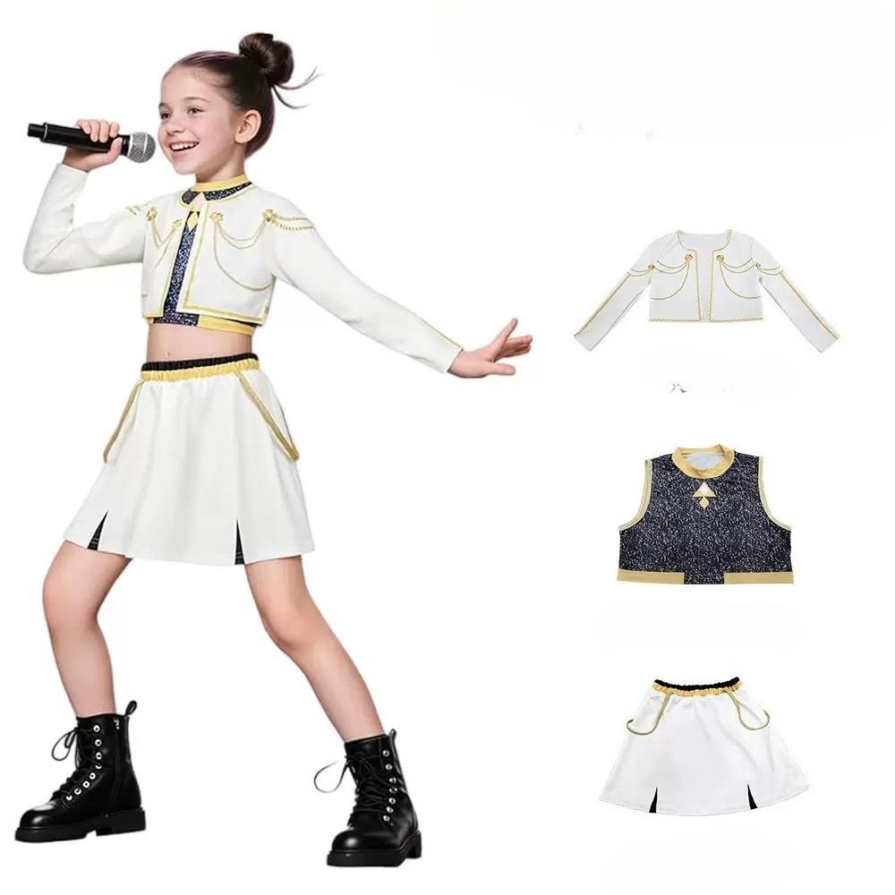 Yeni Savaşçı K Pop Kostümü Rumi Kostümü Zoey Cosplay Mira Kıyafetleri Siyah 3D Baskı Kız Grubu Kadın Cadılar Bayramı Kostümleri Kıyafetler