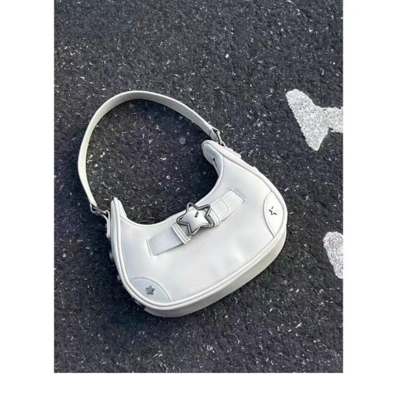 

Guangzhou YK bag Spice girl bag retro star girl high-end shoulder bag niche portable underarm bag 20*14 білий