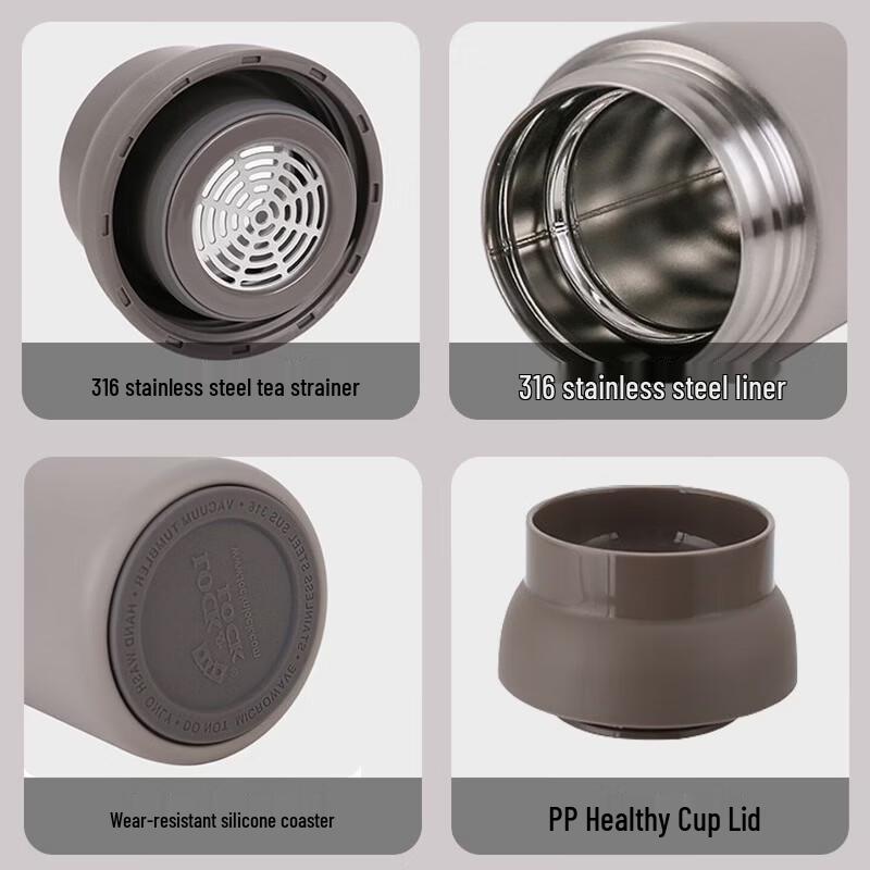 Lock & Lock Aspire Rotating 316L Stainless Steel Tea Travel Mug LHC4212
