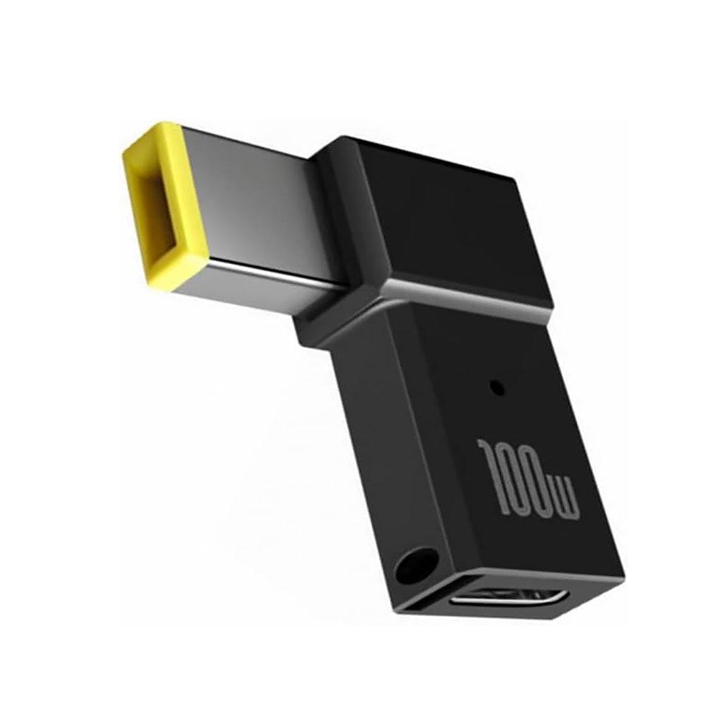 

New 100W PD Adapter USB C to Slim Square Adapter Connector Tip Converter For Lenovo