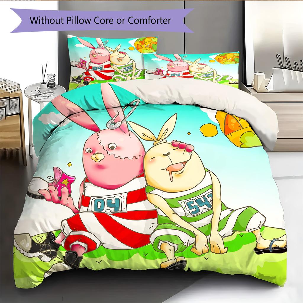 Usavich Pattern Bedding Quilt Set Home Decoration Gift (1 * duvet cover + 2 * pillowcase without core)