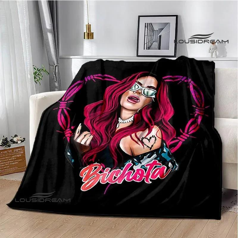 Karol G Fashion Printed Blankets Picnic Blanket Flannel Warm Blanket Soft Cozy Blanket Travel Blankets Bed Linings Birthday Gift