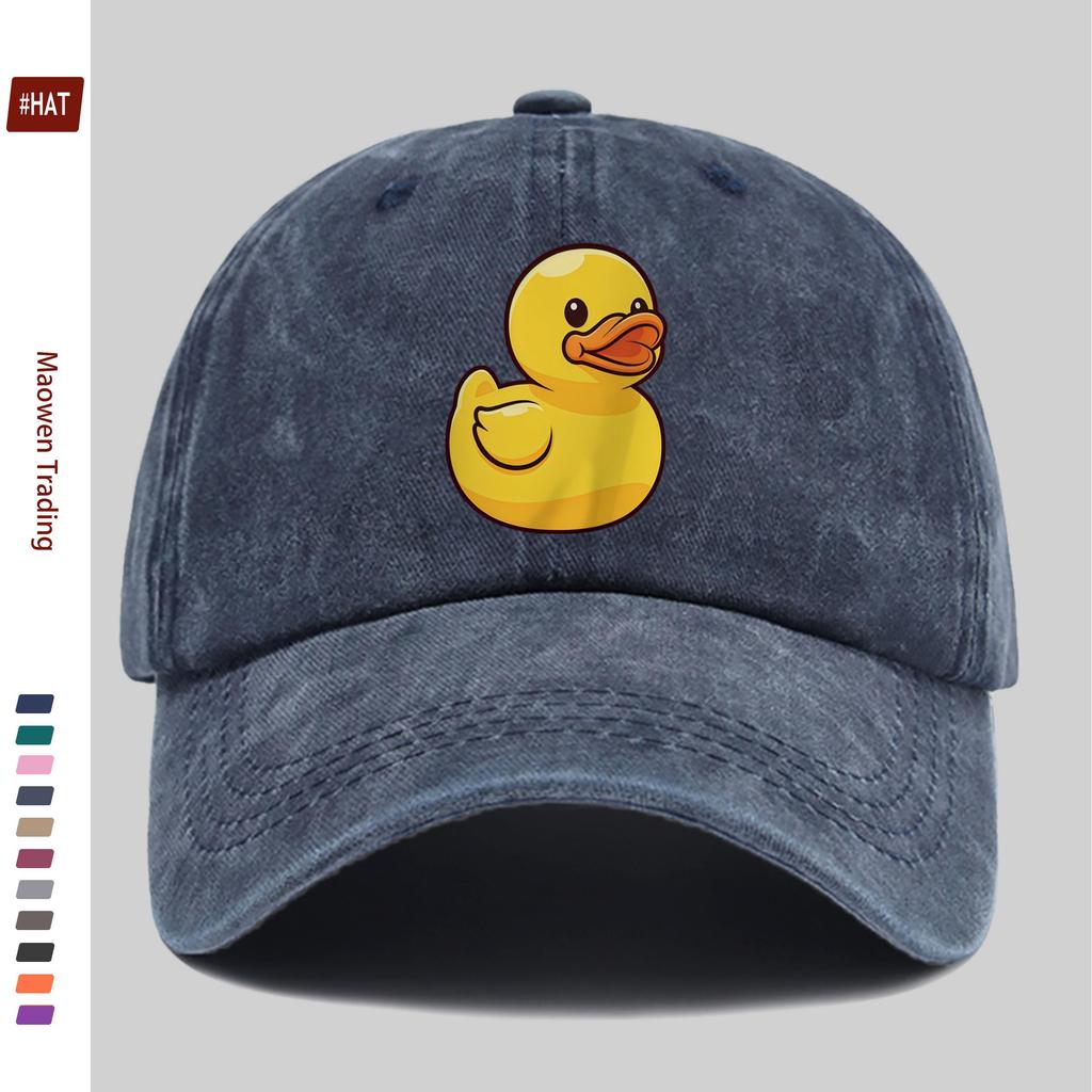 Pc Cute Duck Pattern Printed Baseball Cap Home Decor Hat Adorable Casual Printed Papa Cap Adjustable Strap MultiColor Opti