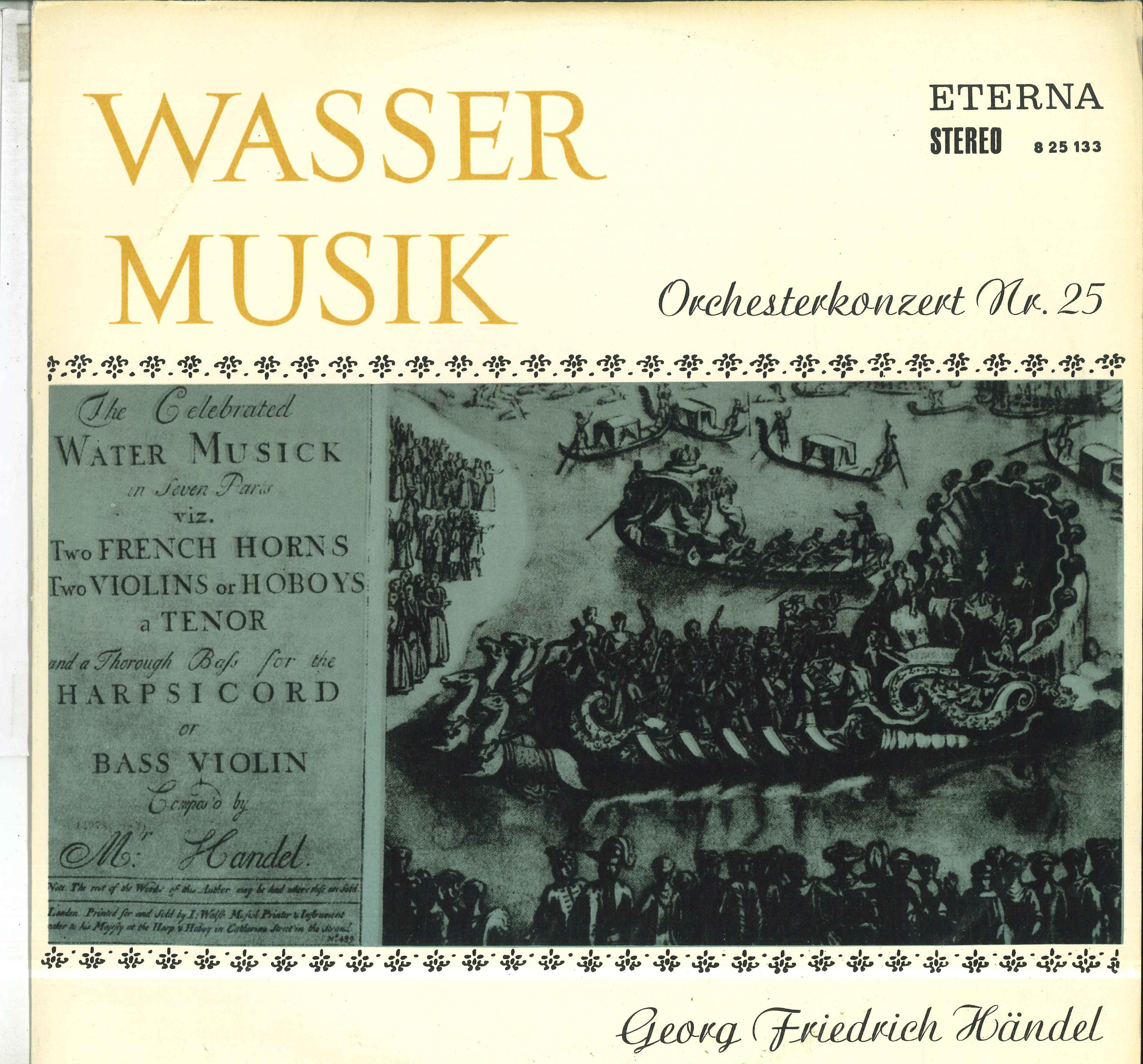 

LP Record EDUARD VAN BEINUM CONCERTGEBOUWOR Handel Wassermusik Orchesterkonze 825133 ETERNA 1967 Germany Classical Used
