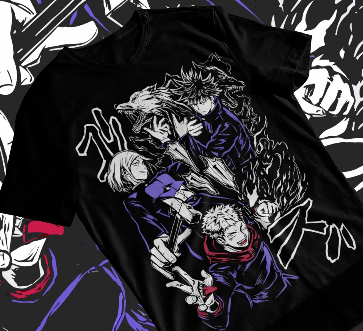 

Satoru Gojo,Yuji , Megumi Fushiguro, Nobara,Jujutsu Kaisen, Unisex Soft T-Shirt 4XL