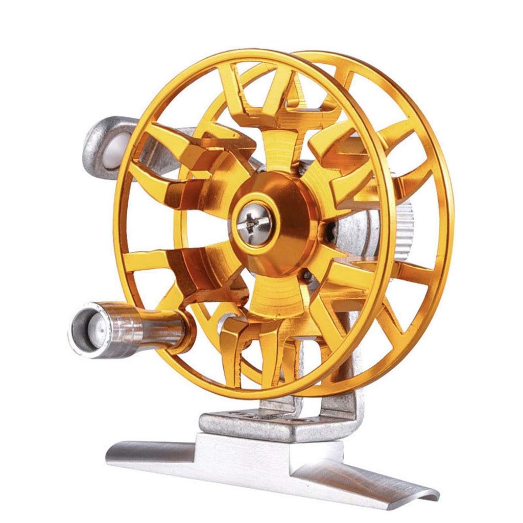Fishing Reel Fly Wheel Spool Aluminum Alloy Body Adjustable Brake Pad Design Lightweight