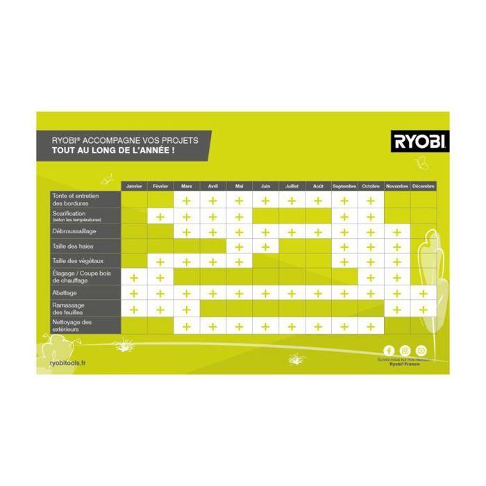 RYOBI - Taille-haies 550 W - lames 55 cm - écartement 26 mm - poignée arrière rotative - fonction scie - RHT5655RS