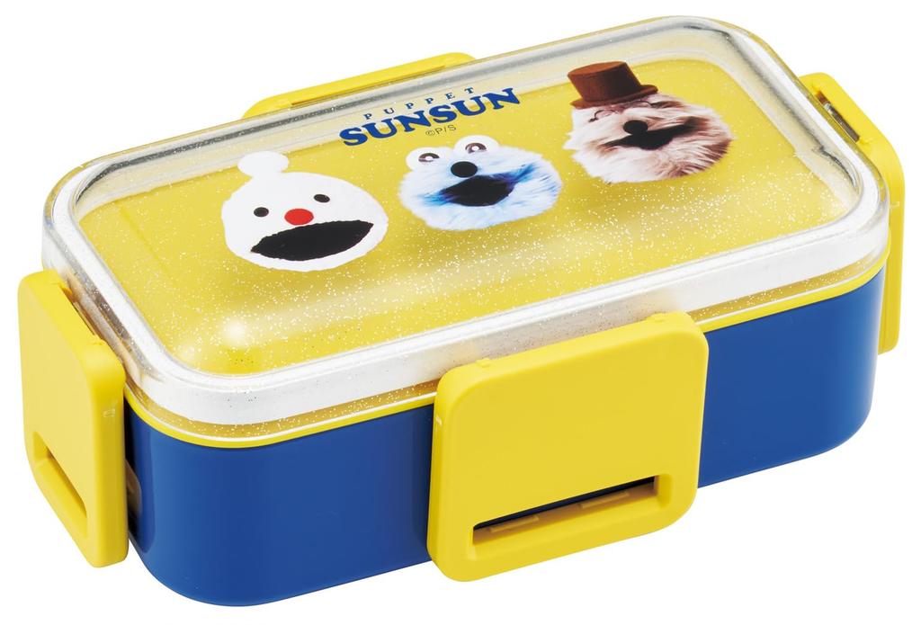 Skater Puppet Sunsun 600ml Soft Bento Box with Domed Two Made In Japan PFLW4-A, Lid, Tiers,