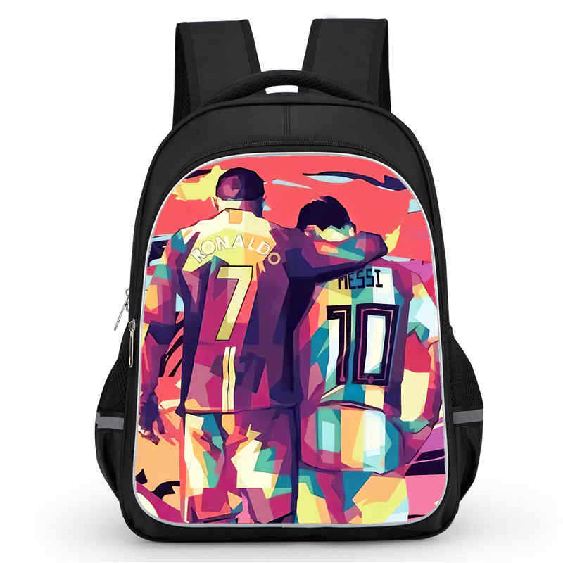Cr7 Rucksack Hochauflösender Druck Große Kapazität Multifunktion Reißverschluss Oxford Rückenschutz Leichter Rucksack