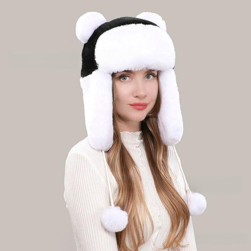 

New Fur Inspired Thickened Warm and Versatile Ear Protection Ski Hat one size fits all