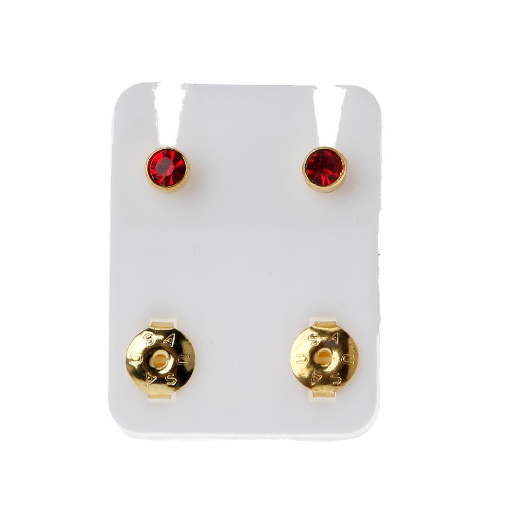 Hypoallergenic Surgical Stainless Steel 3/5mm Cubic Zirconia Jewelry Earrings