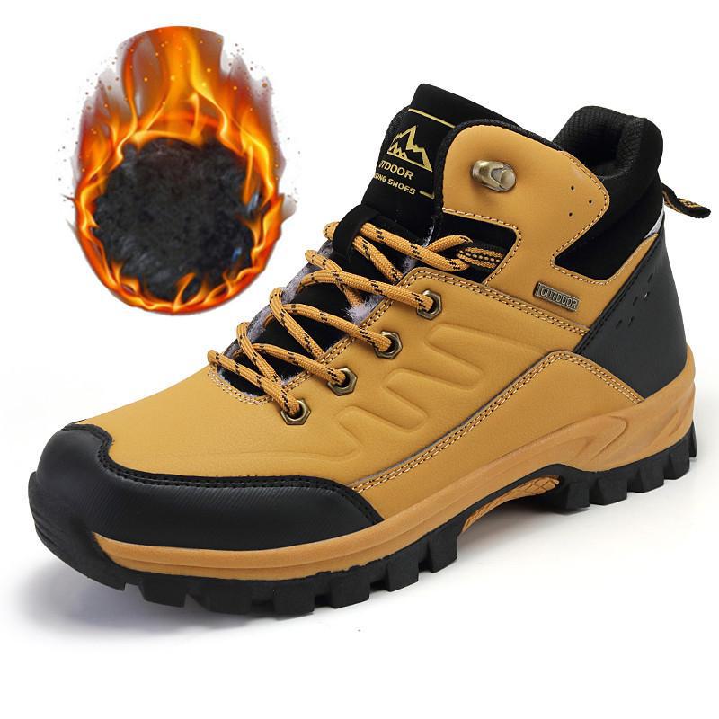 Wasserdichte, rutschfeste Winterwanderstiefel für Herren - Hohe, verdickte Schneeschuhe