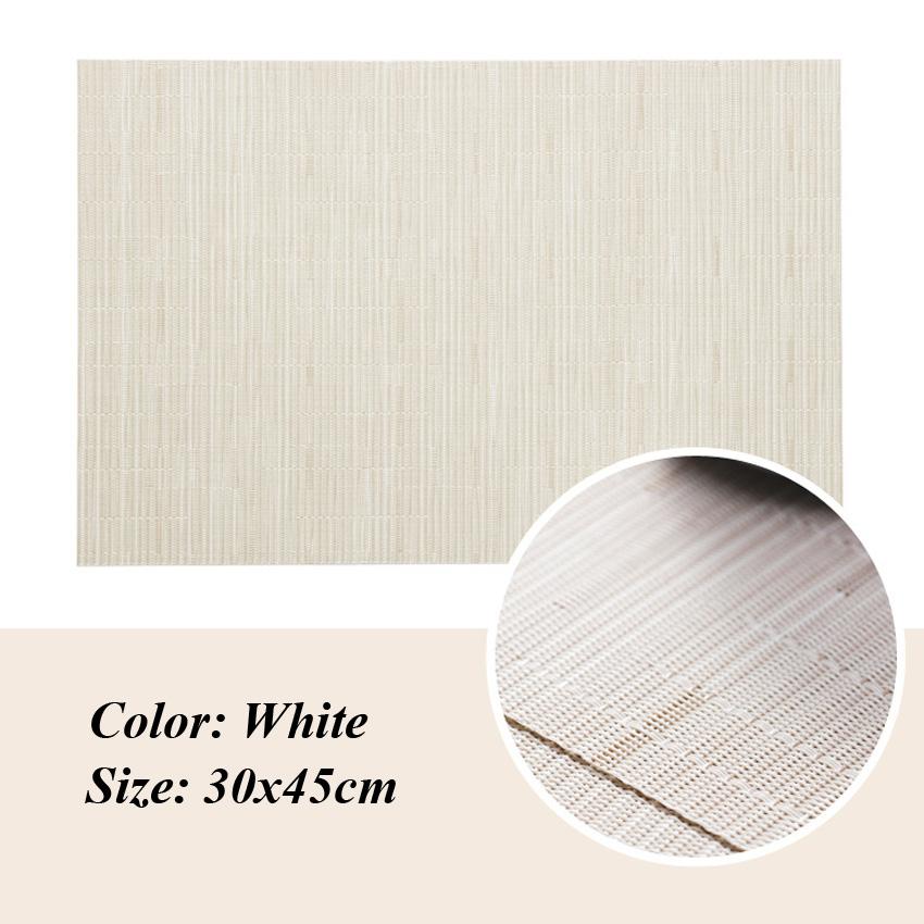 

2/4/6 шт. салфетки из ПВХ для обеденного стола, плетеные дисковые подставки под тарелки, подставки под миски, коврик для бара, кухни, журнального столика 2pcs-pack белый