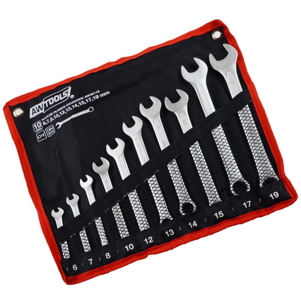 AW Tools Black Line Combination Spanner Set (Pack of 10)