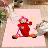 Teletubbies Scooter Adventure Themed Anti-Slip Rugs - Polyester Home Decor, Suitable for Bedrooms, Living Rooms, Doorways, Studios, and Decorations