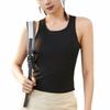 Anti-Light Yoga Vest Round Neck Design Tight Body Vest Flexible Fitness Tank Top  Yoga Practice