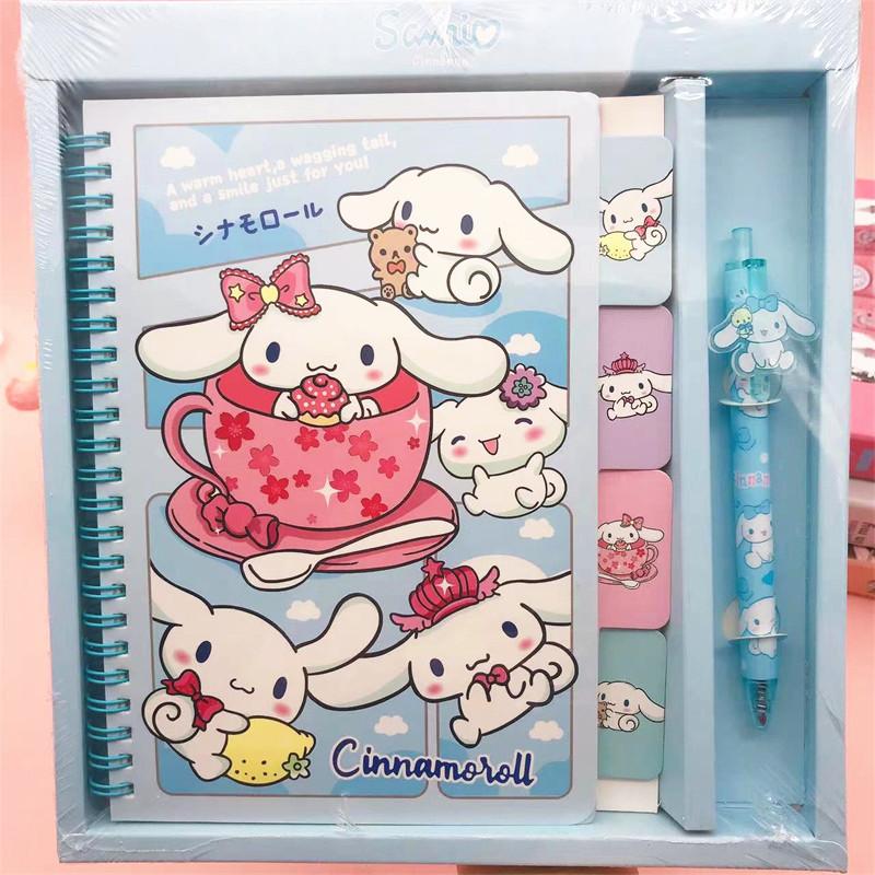 Latest   Kuromi My Melody Cinnamoroll Pompompurin Notebook Hand Ledger Suit Notepad Stationery Box Fashion Cute
