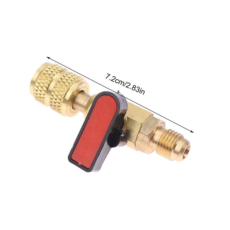 Klimatizační chladivo kulový ventil 1/4" Sae přímý uzavírací ventil pro R134A R410A R22 R12 plnicí hadice Ac chladivo