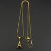 Paris Eiffel Tower Chain For Women Men Stainless Steel Gold Color Creative Party Hiphop Couple Neck Pendant Jewelry Accessory