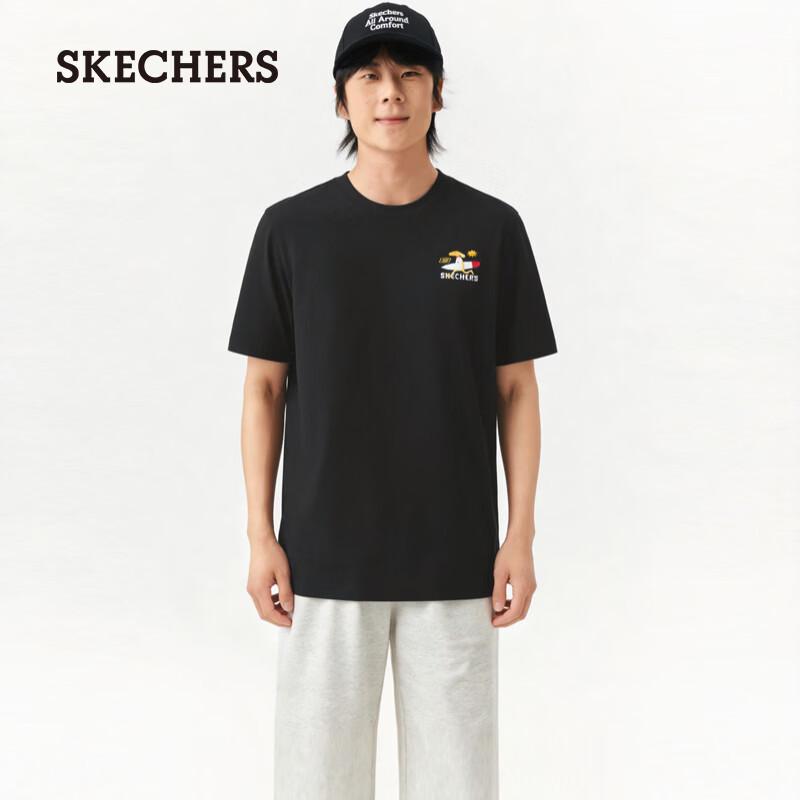 

Мужская дышащая антибактериальная вязаная футболка Skechers L226M010 L