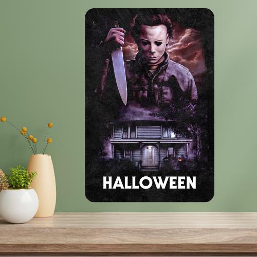 Halloween Michael Myers Metal Movie Poster Sign 20x30cm（7.8x11.8inch）