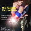 with Red&Blue Light Keychain Flashlights Mini Camping Lantern Durable Work Light  for Outdoor