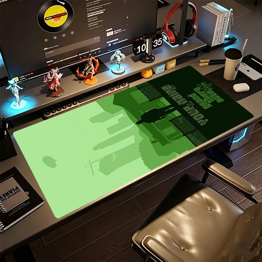 Gta Personalized Name Mouse Pad Office Mouse Mats HD Print Desk Pad Non-Slip Rubber Bottom Office and Gaming Desk Decoration