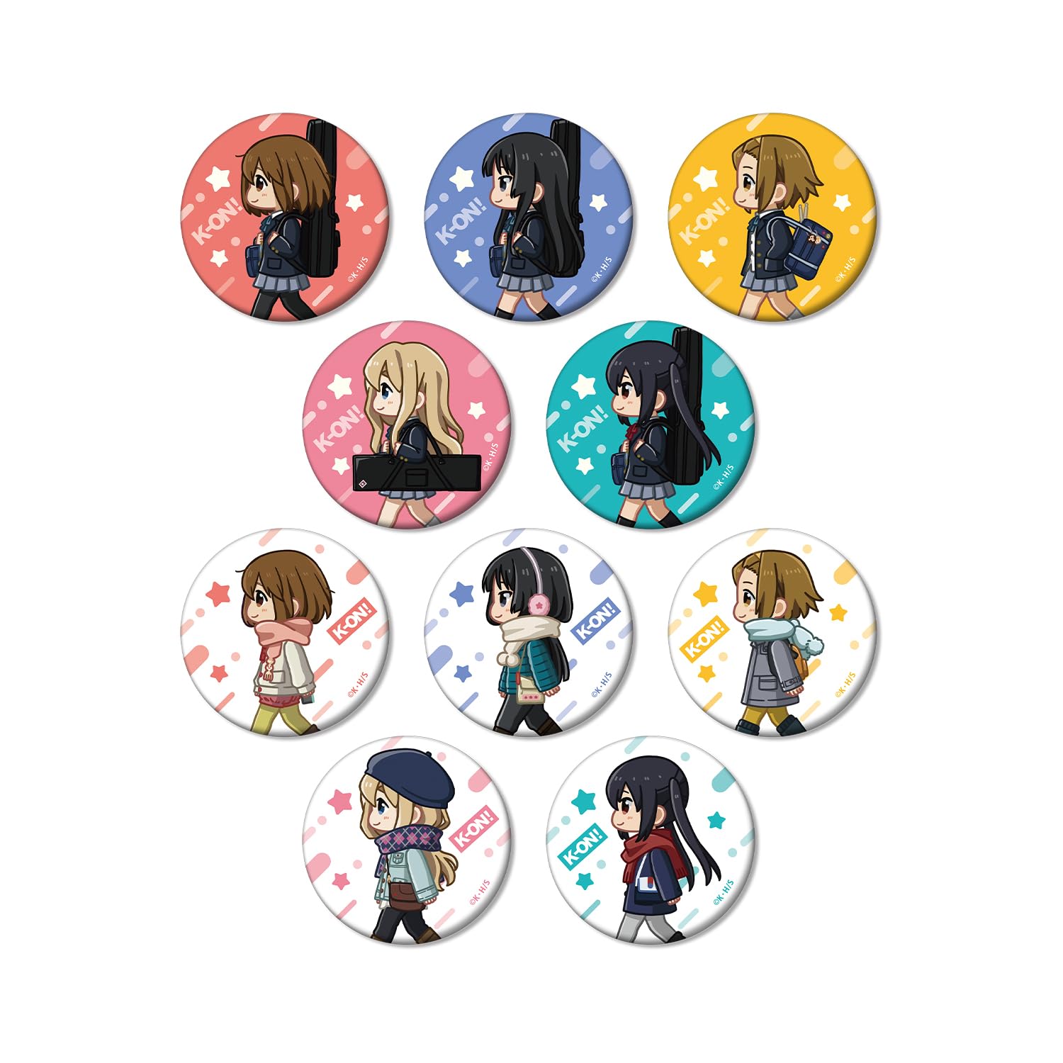 

K-ON! Trading Chibi Toko Matte Can Badges, Box of 10