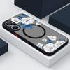 For iPhone 17 Pro Max Case Magnetic For Magsafe Simple Style Floral Cover For iPhone 16 Pro Max 15 14 13 12 11 16E Air Funda