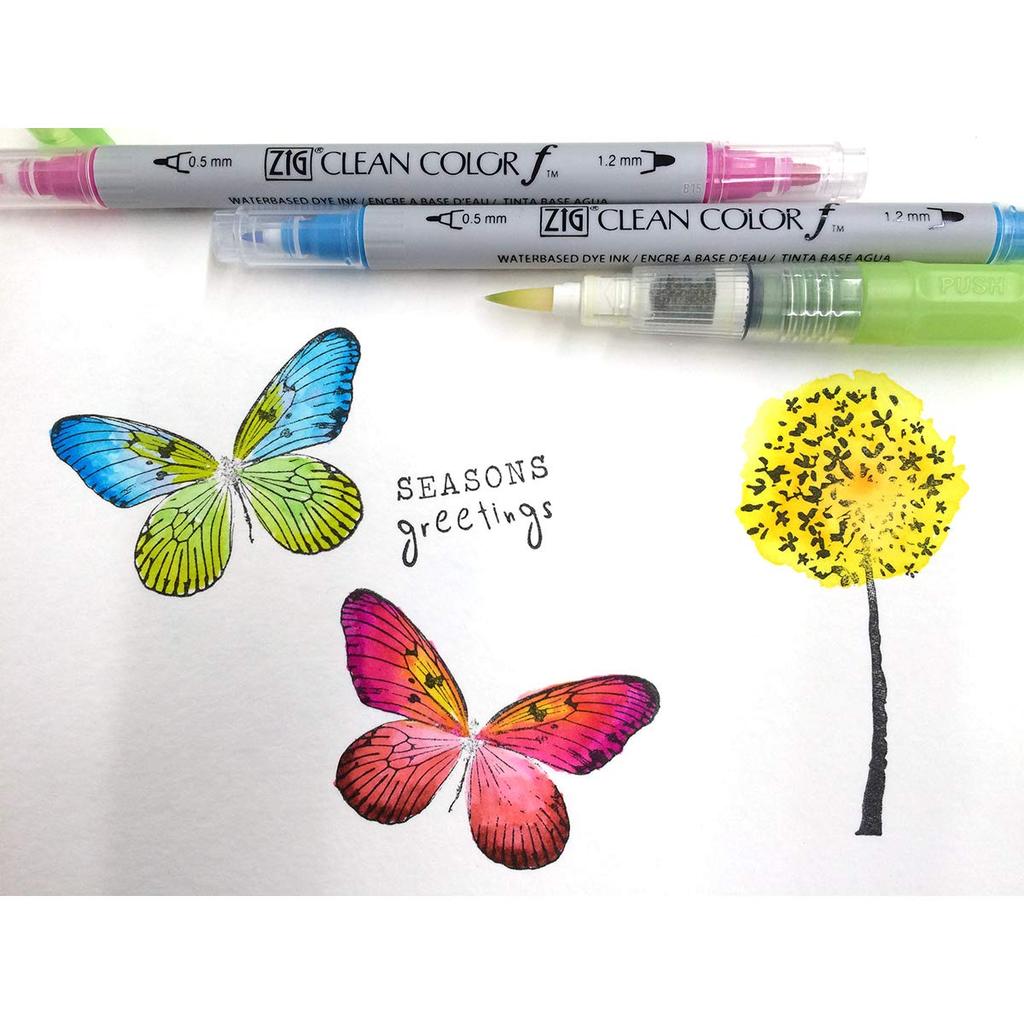 Kuretake Water-Based Pens ZIG Clean Color F TCS-6000T/36V Set of 36 Colors