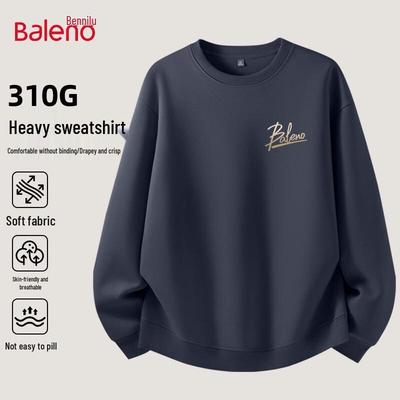 Baleno Herren Locker Geschnitten Rundhals Farbverlauf Logo Sweatshirt
