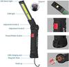 USB Rechargeable Camping LED Flashlight Work Light Magnet and Hook Waterproof Lighting Mode Suitable for Night Work