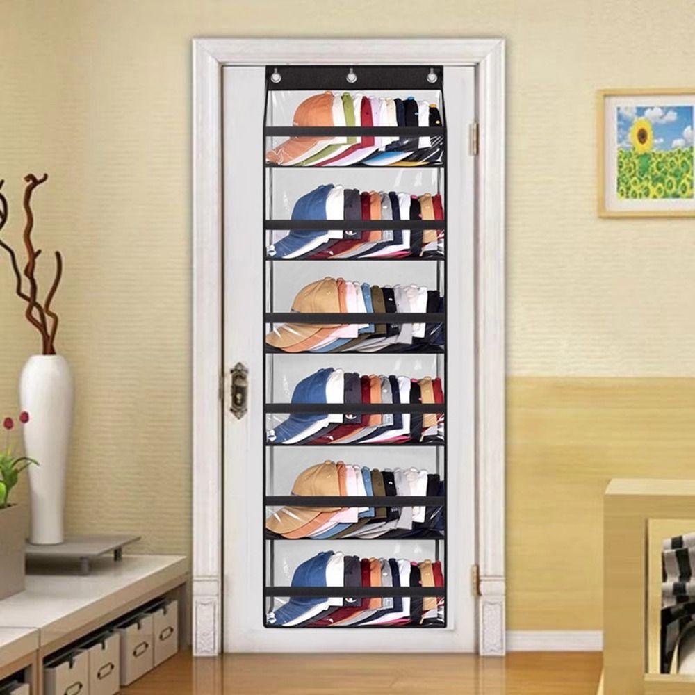 Wall Mounted Multi-layer Storage Bag Large Capacity Over The Door Organizer  Holds Up To 72 Caps