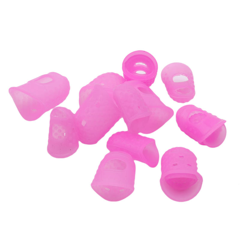 15Pcs Guitar Zither Thumb Pick Finger Sleeve Protect Finger For Splicing Thread Pressing Practical Elastic Ukulele Finger Sleeve