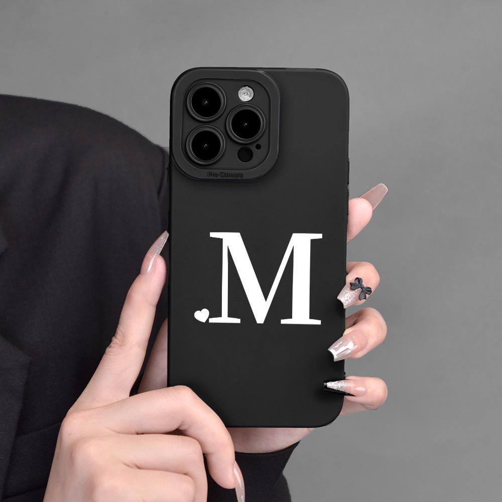 

Letter M graphic phone case for iPhone 15 14 13 12 11 XR X XS Pro Max 7 8 plus se mini silicone soft protective back cover for iphone13 Mini(5.4 ) чорний