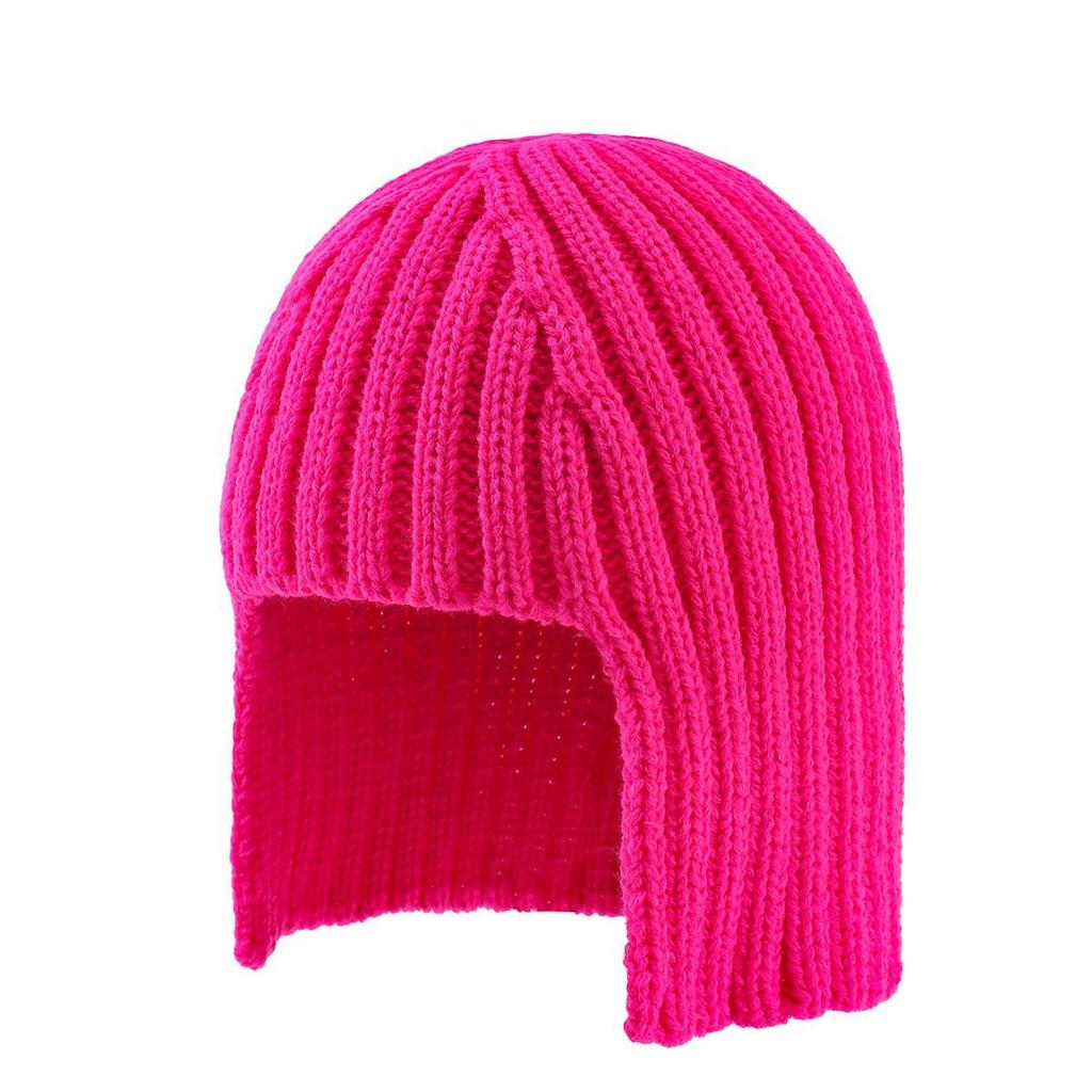 Winter and Autumn Knitted Wig Fashionable Ear-protection Warm Woolen Hat Cold Protection Warm Pullover Hat