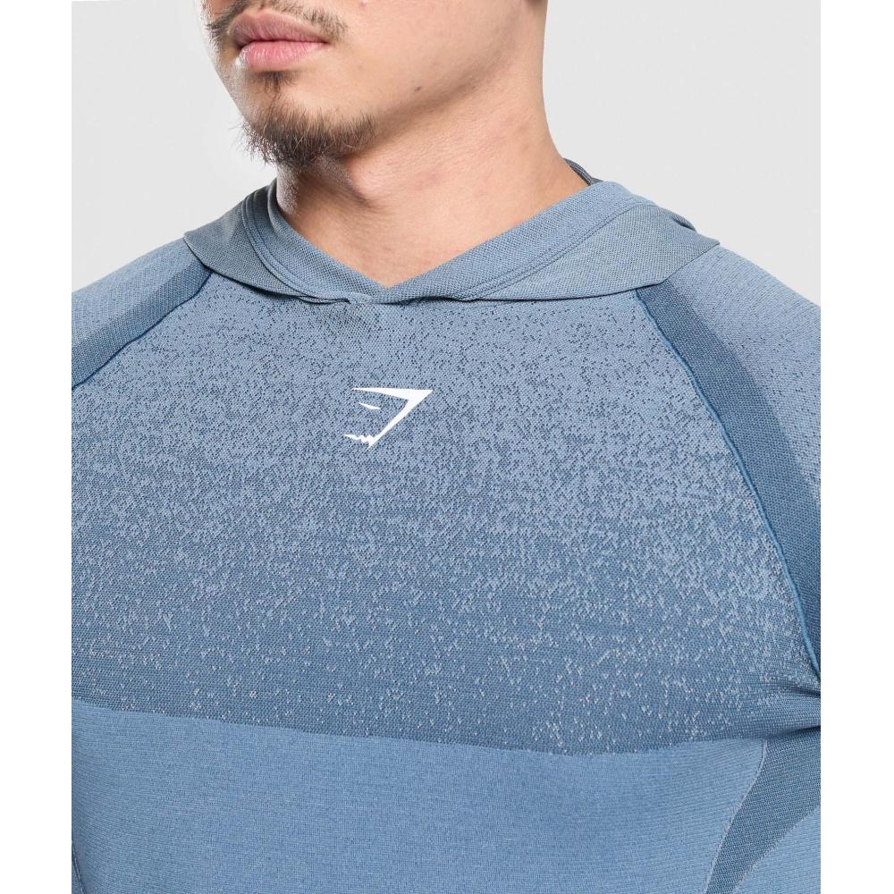 Gymshark Bezešvá mikina Shadow Faded Blue A1b1w Ucmg