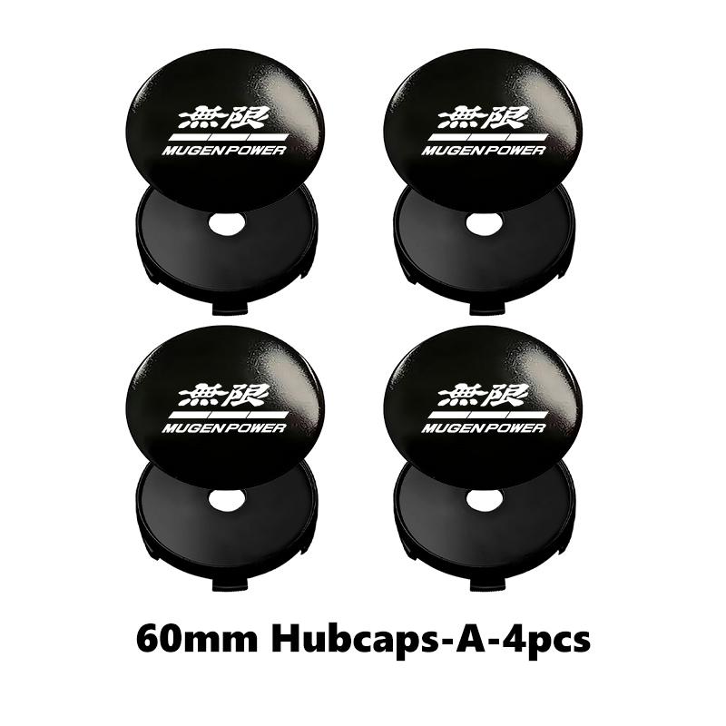 For Honda 4pcs Car Wheel Center Hub Cap 60mm Universal Anti-Scratch Hub Protector Accord Fit City Vezel Mugen Legend Si RR