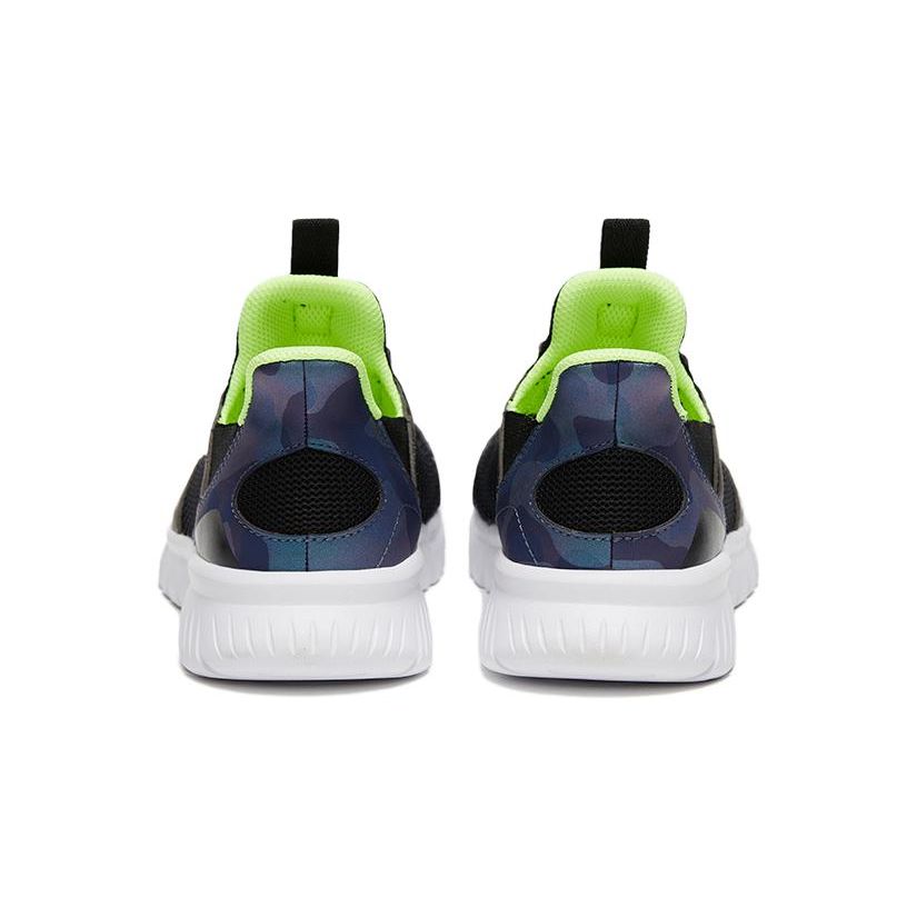 Anta Youth Durable Breathable Lightweight Low-Top Running Shoes Kids Sneaker Black Green A312325522-1
