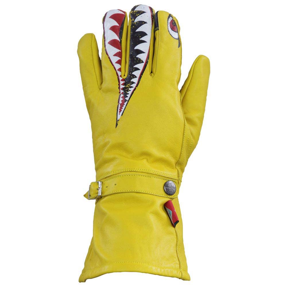 

GOLD BADGOOD Winter Leather Shark Cold Weather JAM S Gloves, Mouth, Mid-Winter Design, Protection, JGG-992 (Tan, LL)
