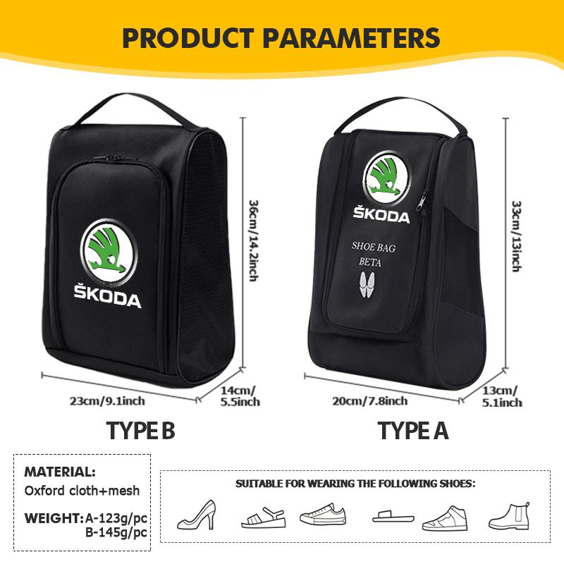 For Skoda Shoe Bag Shoes Carrier Bags Shoe Organizer Storage Accessories Rapid Octavia Derivative Enyaq-iV VisionS Yeti Scala fxdj44