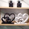 New Heart Sculpture Valentine Gift Black White Modern Design Bookshelf Desktop Decor Home Decor Art Minimalist Love Decoration