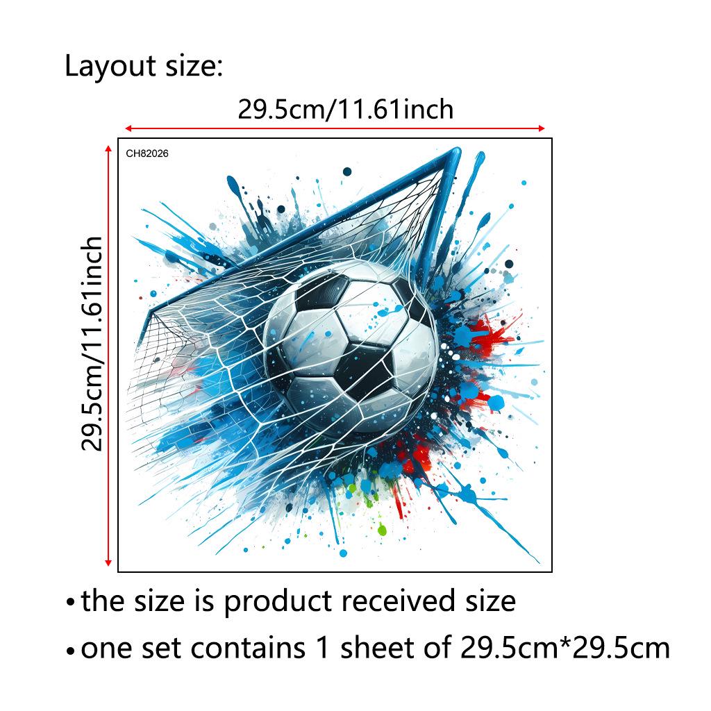 

CH82026 Крутая съемная наклейка на стену с футболом