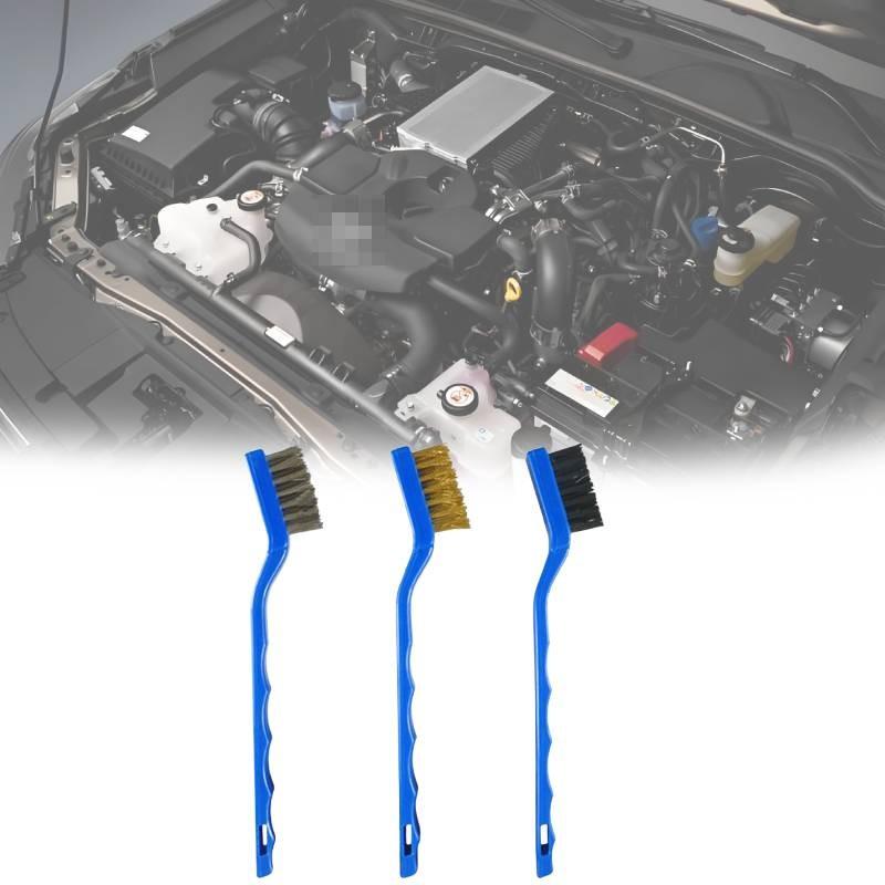 Cleaning 3pcs Engine Brushes Multifunction Metal Cleaner For Car Tools Supplies