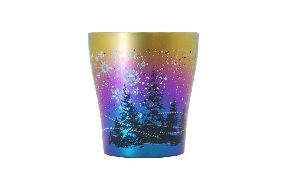 HORIE Laget i Niigata prefektur Ren Titan Dobbel Tumbler 250cc Snow Flower Aurora T15SK250AR Tsubame,