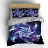 Galaxy-Themed Stained Glass Set Soft Comfortable Duvet Cover Bedding Set Included 1*Duvet Cover & 2*Pillowcases, Gift