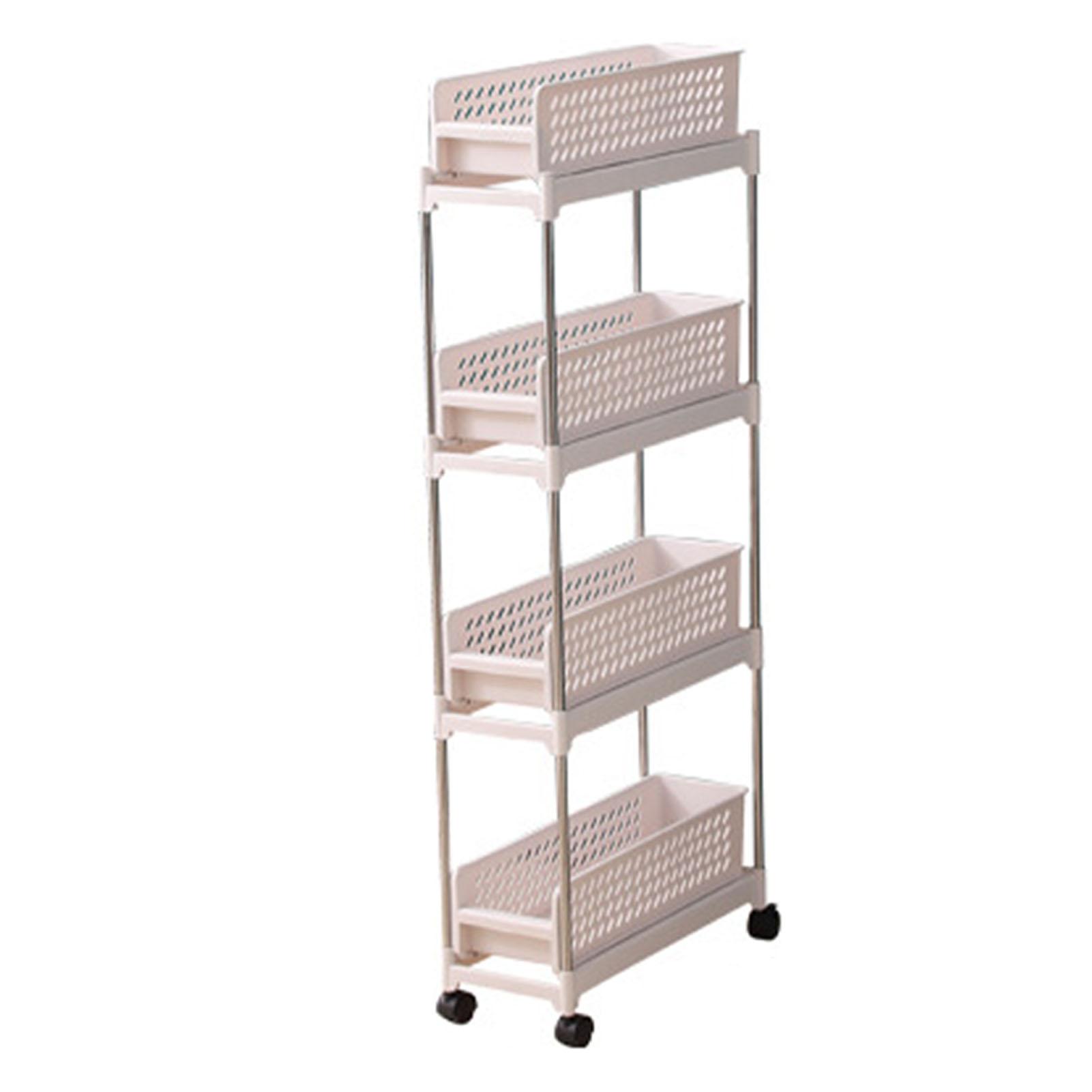 Тележка для хранения Экономия места Универсальная Регулируемая Стильный вид Перекатная тележка-органайзер для хранения для дома, кухни, ванной комнаты