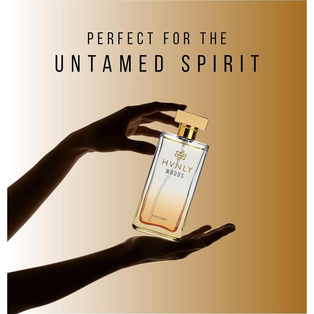 HVNLY Woods Eau De Parfum For Men | Long Lasting Luxury Perfume |Sandalwood, Oud Wood, Cardamom |