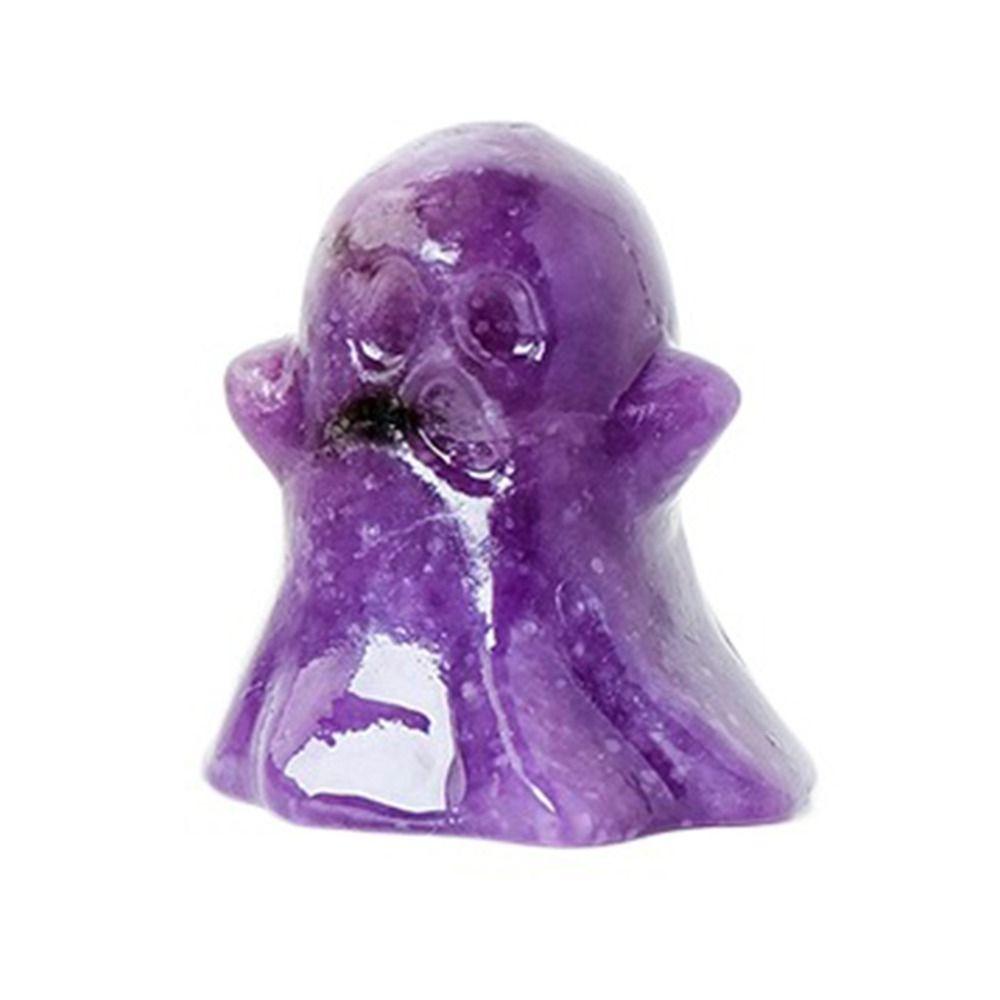 Creative Crystal Ghost Figurine Ghost Shaped Natural Crystal Ghost  Desk Decoration